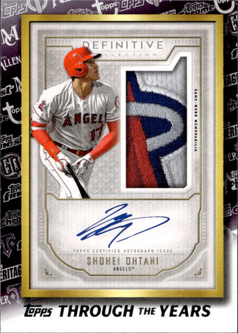 2021 Shohei Ohtani Topps THROUGH THE YEARS FACSIMILE REPRINTS #TTY-17 Anaheim Angels