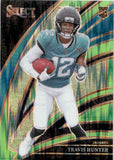 2025 Travis Hunter Panini Select CLUB LEVEL NEON GREEN SHOCK PRIZM ROOKIE 416/699 RC #228 Jacksonville Jaguars