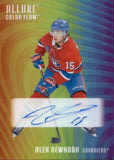 2025-26 Alex Newhook Upper Deck Allure COLOR FLOW FULL RAINBOW AUTO AUTOGRAPH #RA-AN Montreal Canadiens