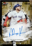 2024 Alejandro Kirk Topps Finest GOLD REFRACTOR AUTOGRAPH 40/50 AUTO #FA-AK Toronto Blue Jays