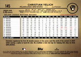 2024 Christian Yelich Topps SERIES ONE GOLDEN MIRROR PHOTO VARIATION #145 Milwaukee Brewers
