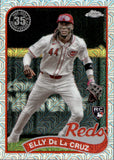 2024 Elly De La Cruz Topps UPDATE SILVER PACK 1989 DESIGN CHROME MOJO REFRACTOR ROOKIE RC #T89CU-40 Cincinnati Reds