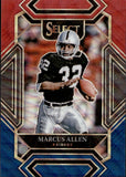 2021 Marcus Allen Panini Select CLUB LEVEL TRI-COLOR PRIZM 35/149 #238 Oakland Raiders