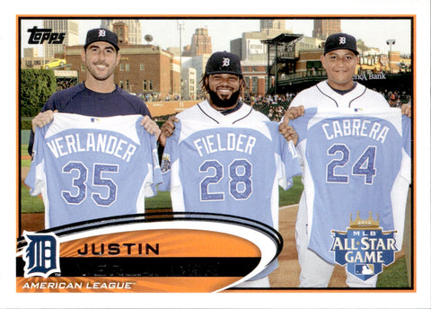 2012 Justin Verlander Topps Update MLB ALL-STAR GAME SP PHOTO VARIATION #US15 Detroit Tigers American League