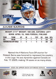 2025-26 Juuse Saros Upper Deck Extended Series UD EXCLUSIVES 63/100 #669 Finland
