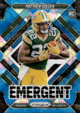 2025 Matthew Golden Panini Prizm EMERGENT BLUE ICE PRIZM ROOKIE 6/99 RC #15 Green Bay Packers