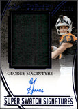 2025 George MacIntyre Leaf In The Game Used SUPER SWATCH SIGNATURES AUTOGRAPH 18/35 JEREY AUTO #SS-GMI Tennessee Volunteers
