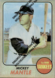 1996 Mickey Mantle Topps COMMEMORATIVE REPRINTS 1968 TOPPS CHROME REFRACTOR #18 New York Yankees