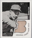 2001 Ferris Fain Bowman Heritage ORIGINAL SHIBE PARK SEAT RELIC #BHM-FF Philadelphia Athletics 2
