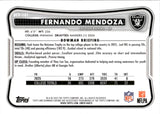 2026 Fernando Mendoza Bowman Chrome ROOKIE RC #BCV-101 Las Vegas Raiders