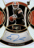 2025 Shedeur Sanders Panini Select ROOKIE SIGNATURES SILVER PRIZM AUTOGRAPH RC AUTO #RSI-SSS Cleveland Browns
