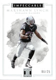 2017 Marshawn Lynch Panini Impeccable SILVER 6/25 #74 Oakland Raiders