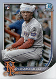 2025 Luisangel Acuna Bowman Chrome REFRACTOR ROOKIE IMAGE VARIATION RC #32 New York Mets