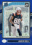 2024 Jaheim Bell Panini Donruss Optic RATED ROOKIE BLUE MOJO PRIZM 1/5 RC #238 New England Patriots