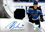 2020-21 Brayden Schenn Upper Deck Ultimate Collection ULTIMATE MATERIAL SIGNATURES AUTOGRAPH 95/99 AUTO JERSEY #UMS-BS St. Louis Blues