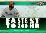 2011 Ryan Howard Topps Triple Threads EMERALD GAME-USED RELIC 16/19 JERSEY #TTR-45 Philadelphia Phillies