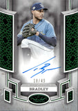 2024 Taj Bradley Topps Tier One BRKOUT AUTOGRAPH GREEN AUTO 18/49 #BOA-TB Tampa Bay Rays