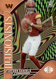 2024 Jayden Daniels Panini Illusions ILLUSIONISTS ORANGE ROOKIE RC #3 Washington Commanders