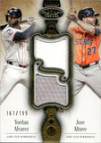 2026 Yordan Alvarez Jose Altuve Topps Tier One DUAL RELIC GAME-USED MEMORABILIA 161/199 JERSEY #DPR-AA Houston Astros