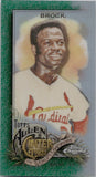 2022 Lou Brock Topps Allen & Ginter MINI CHROME GREEN REFRACTOR 57/99 #107 St. Louis Cardinals
