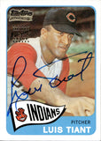 2001 Luis Tiant Topps TEAM TOPPS LEGENDS AUTOGRAPH AUTO #145 Cleveland Indians