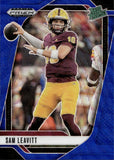 2025 Sam Leavitt Panini Prizm Draft Picks RATED PROSPECT BLUE WAVE PRIZM 224/299 #6 Arizona State Sun Devils