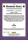 2021 Aaron Judge Panini Donruss Optic DIAMOND KINGS PINK VELOCITY PRIZM 35/249 #2 New York Yankees