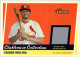 2016 Yadier Molina Topps Heritage HIGH NUMBER CLUBHOUSE COLLECTION RELIC GAME-USED MEMORABILIA #CCR-YM St. Louis Cardinals