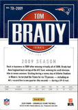 2020 Tom Brady Panini Chronicles SCORE TRIBUTE 2009 #TB-2009 New England Patriots