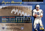 1999 Peyton Manning Fleer Ultra GOLD MEDALLION #15G Indianapolis Colts