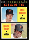 1971 Mike Davison George Foster Topps ROOKIE STARS #276 San Francisco Giants BV$50