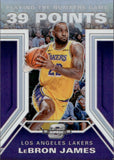 2019-20 LeBron James Panini Contenders Optic PLAYING THE NUMBERS GAME PRIZM #16 Los Angeles Lakers