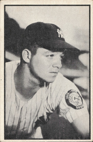 1953 Bill Miller Bowman Black and White #54 New York Yankees BV $40