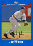 2007 Derek Jeter Topps Chrome BLUE REFRACTOR #21 New York Yankees