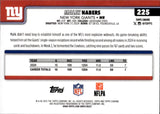 2025 Malik Nabers Topps Chrome TEAL REFRACTOR 260/299 #225 New York Giants