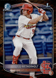 2025 JJ Wetherholt Auto Bowman Chrome Prospects 1ST BOWMAN REPTILLIAN REFRACTOR #BCP-22 St. Louis Cardinals