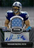 2010 Ndamukong Suh Topps Bowman Sterling ROOKIE AUTOGRAPH JERSEY AUTO RC #BSAR-NS Detroit Lions