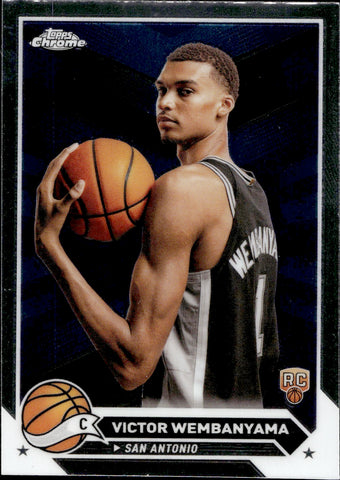 2023-24 Victor Wembanyama Topps Chrome ROOKIE RC #1 San Antonio Spurs 1