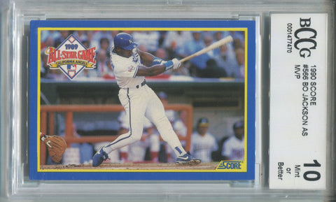 1990 Bo Jackson Score MVP BCCG 10 #566 Kansas City Royals 7470