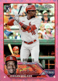2023 Jordan Walker Topps Chrome Logofractor PINK REFRACTOR ROOKIE 40/199 RC #209 St. Louis Cardinals