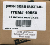 2025/26 Panini Origins EuroLeague Basketball Hobby, 12 Box Case *RELEASES 6/17*