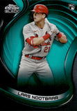 2022 Lars Nootbaar Topps Chrome Black GREEN REFRACTOR ROOKIE 50/99 RC #23 St. Louis Cardinals