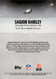 2025 Saquon Barkley Topps Signature Class MAGENTA 238/250 #43 Philadelphia Eagles