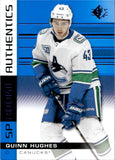2019-20 Quinn Hughes Upper Deck SP Authentic SP ROOKIE AUTHENTICS BLUE RC #136 Vancouver Canucks
