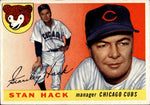 1955 Stan Hack Topps #6 Chicago Cubs BV $30