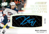 2023-24 Kent Johnson Upper Deck Engrained ROOKIE SIGNATURE SHOTS SILVER STICK 42/99 RC AUTOGRAPH AUTO #RSS-KJ Columbus Blue Jackets