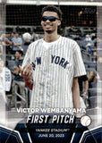 2024 Victor Wembanyama Topps FIRST PITCH #FP-1 San Antonio Spurs New York Yankees
