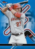 2022 Mike Trout Topps Finest BLUE REFRACTOR 132/150 #27 Anaheim Angels