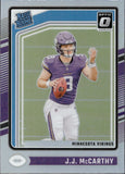 2024 J.J. McCarthy Donruss Optic HOLO PRIZM ROOKIE RC #235 Minnesota Vikings