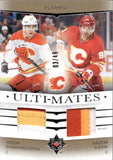 2024-25 Yegor Sharangovich Nazem Kadri Upper Deck Ultimate ULTI-MATES DUAL PATCHES 3/49 #UTM-KS Calgary Flames